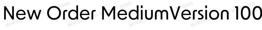 New Order MediumVersion 1000字体转换
